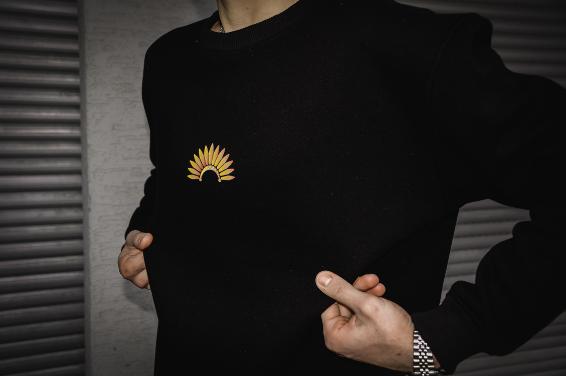 Ateş Yağmuru Baskılı Sweatshirt